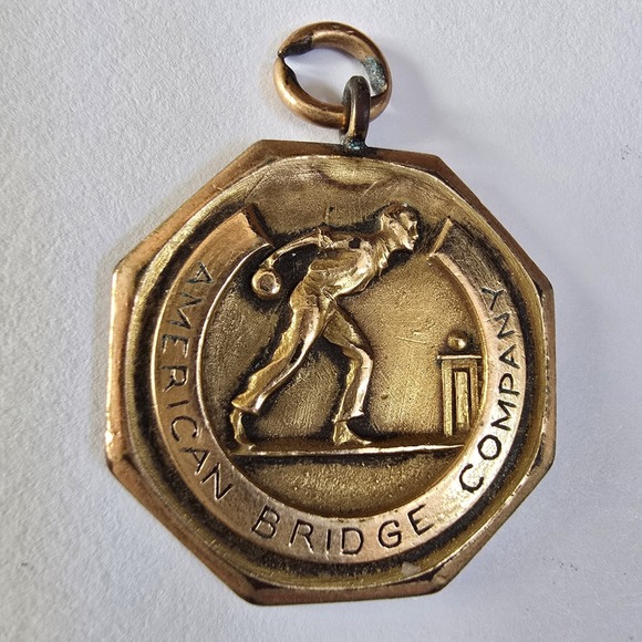Other - VTG 1920s American Bridge Company Champion Gold Tone Medal Collectible